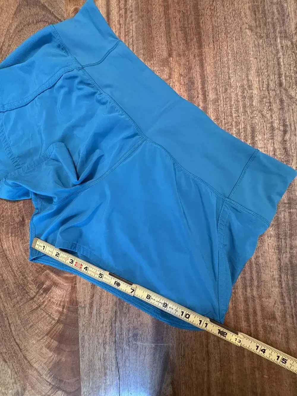 Lululemon Shorts Womens 10 Blue Lined Running 3 Inseam Elastic Waist Athletic